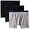 Black/Gray, variant on Fruit of the Loom Men's Premium 3 Pack Breathable Cotton Micro-mesh Boxer Brief, black/gray, Medium
