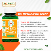 Vitamin D3 10000 IU Vitamin K2 100 mcg 120 Capsules | Support Heart, Bones | Apollo Ayurveda's Vitamin D3 K2 with Vitamin C