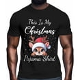thumbnail image 2 of Camisetas gráficas informales de manga corta con copos de nieve y alce navideño para hombre, 2 of 8