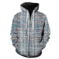 thumbnail image 1 of Sudadera con capucha y cremallera de estilo francés a rayas para hombre, ropa de calle para adolescentes, sudaderas, tops de manga larga, moda, estampado 3D, chaquetas con capucha., 1 of 6
