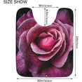 thumbnail image 4 of GZHJMY Pink Rose on Black Bath Mat for Bathroom Rugs Rectangle Carpet for Shower, Fluffy Absorbent & Machine Washable, 16x24 Inch Carpet Runner, 4 of 5