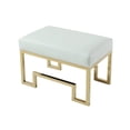 thumbnail image 3 of Pangea Home Laurence 18" Stainless Steel Stool in Gold & Faux White Gator, 3 of 4