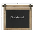 thumbnail image 3 of DecMode Brown Wood Chalkboard Sign Wall Decor with Barn Door Inspired Top, 3 of 11