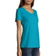 thumbnail image 2 of Hanes Women's Lightweight Nano-T Short Sleeve V-neck Tee (2-pack), 2 of 6