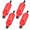 Red 4PCS, variant on Car Escape Tool, Window Breaker Car Escape Tool Key Chain, Durable and Long-lasting