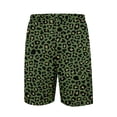thumbnail image 4 of BRANROY Men's Leopard Print Athletic Shorts - Lightweight Breathable Elastic Waist Casual Shorts for Men,Gym Shorts for Beach and Running,Army Green,L, 4 of 4