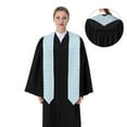 thumbnail image 4 of Haiem Blue and White Squares Pattern Graduation Stole 2024 | Premium Satin Sash for Graduation Ceremony, 4 of 7