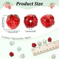 thumbnail image 2 of 36Pcs 3 Colors Handmade Lampwork Beads Strawberry Mixed Color 15x15x15mm Hole: 1.6mm 12pcs/color, 2 of 6