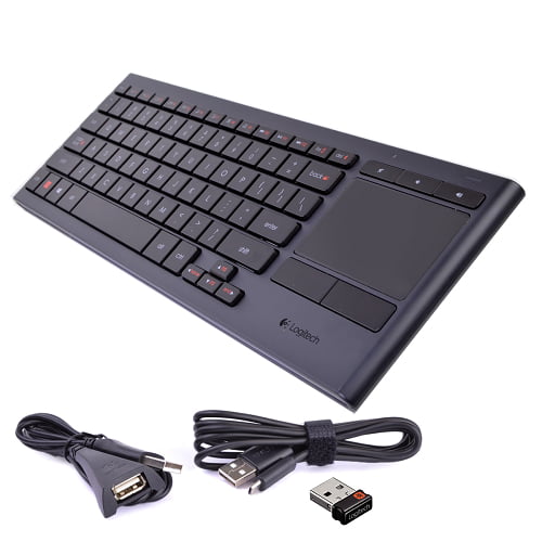 pilot Beregning kød Used Logitech K830 82-Key Wireless USB Illuminated Living-Room Keyboard  with Touchpad - Walmart.com