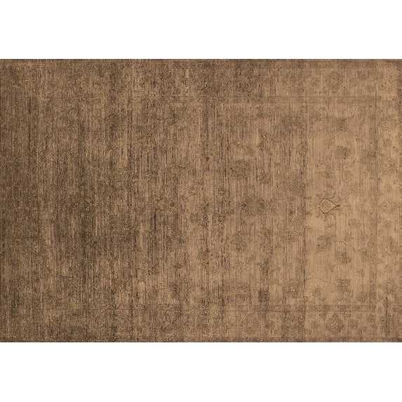 Ahgly Company Indoor Rectangle Oriental Brown Industrial Area Rugs, 8' x 12'