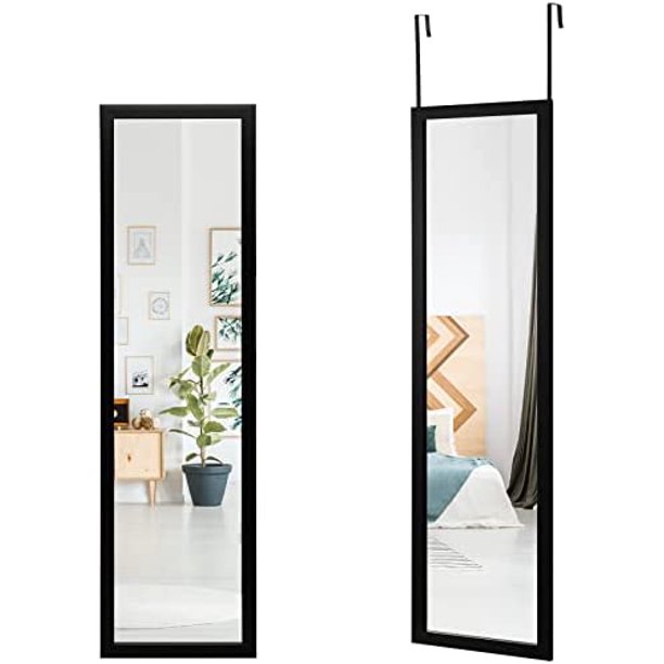 Full Length Door Mirror Wall Mirror, 47 X 13 Inch Over The Door Mirror