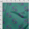 thumbnail image 3 of oneOone Cotton Poplin Twill Dusty Teal Green Fabric Leaves & Clover Quilting Supplies Print Sewing Fabric By The Yard 56 Inch Wide, 3 of 6