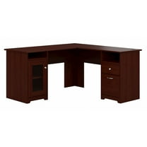 Bush Furniture Cabot 60" L-Shaped Computer Desk in Harvest Cherry