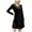 Black3, variant on Women's Velvet Dress Crew Neck Long Sleeve Flowy A Line Short Mini Dress Casual Party Skater Dresses