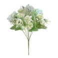thumbnail image 1 of Billuyoard Decoración floral para el hogar Flor de rosa artificial Boda Nupcial Tela de seda Flor falsa Flores artificiales blanco verde 1 Stück, 1 of 6