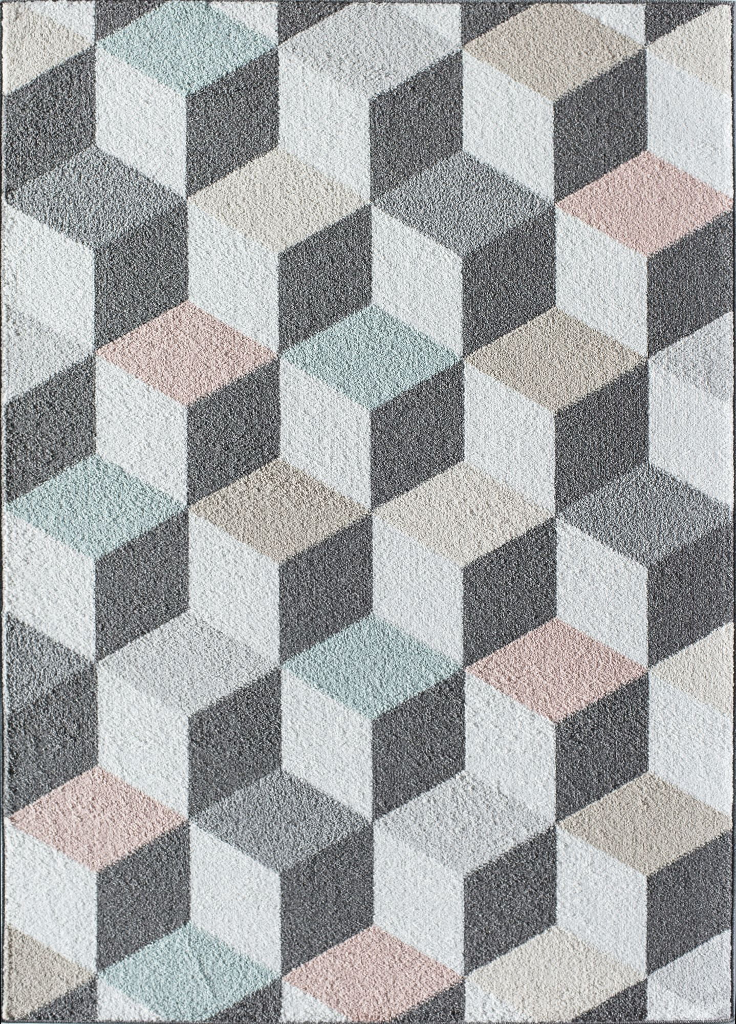 Rugs America Mika MO20A Earl Grey Geometric Contemporary Multi Area Rug, 8'x10'