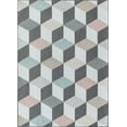 thumbnail image 2 of Rugs America Mika MO20A Earl Grey Geometric Contemporary Multi Area Rug, 8'x10', 2 of 6