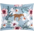 thumbnail image 4 of Chic Home Orithia 6 Piece Reversible Quilt Set Tropical Floral Leopard Print Bed in a Bag - Sheet Set Decorative Pillow Sham Included, Twin, 4 of 6