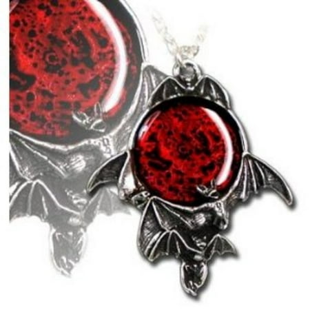 Alchemy Gothic Blood Moon Pendant w/ Necklace