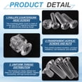 thumbnail image 3 of Uxcell 50Pcs M3x12mm Clear Plastic Phillips Countersunk Screws with Hex Nuts Kit, 3 of 7