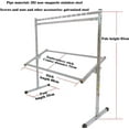 thumbnail image 5 of Embroidery Stand, Adjustable Cross Stitch Floor Frames With 12 Hanging Wire Buckles, Stainless Steel Needlework Floor Frame for Art Craft Sewing,85cm, 5 of 7