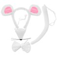 thumbnail image 1 of 1 Conjunto de adorable disfraz de ratón para fiestas de Halloween. Incluye diadema con orejas de ratón de peluche, pajarita a juego y cola larga., 1 of 8