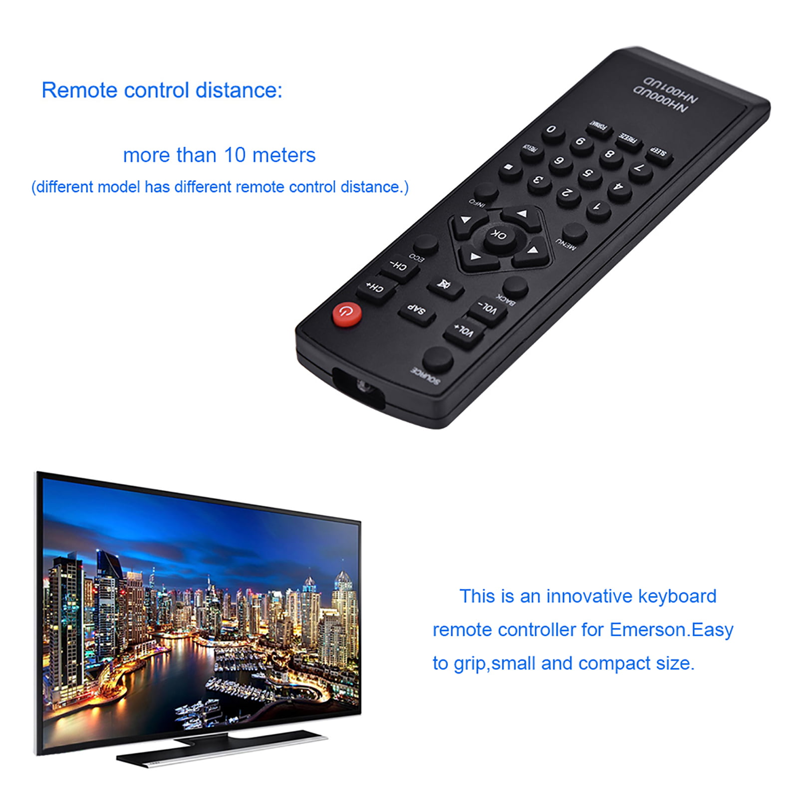 Fosa Universal Smart TV Remote Control Controller Replacement NH000UD For Emerson 