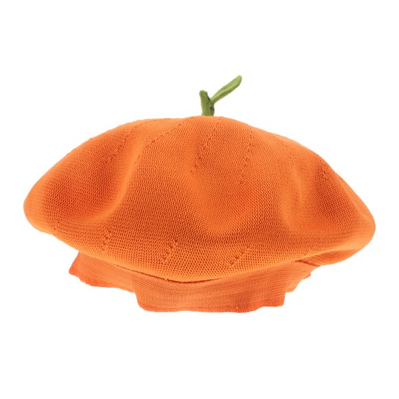 Boina de fruta naranja kawaii, gorro navideño divertido y lindo con forma de fruta, gorro cálido de invierno y otoño, gorro de pintor para mujeres y niñas.