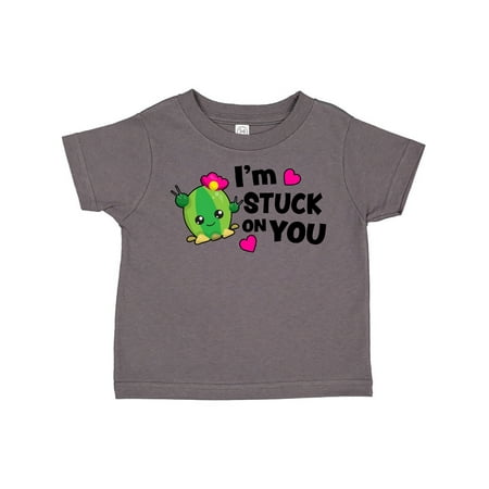 

Inktastic I m Stuck on You with Cactus and Hearts Valentine Gift Toddler Toddler Girl T-Shirt