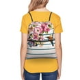 thumbnail image 4 of Naloa Bird and Floral Drawstring Backpack String Bag Cinch Water Resistant for Gym Shopping Sport Yoga, 4 of 6