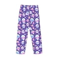 thumbnail image 3 of Vsdgher Skull mushroom colorful Print Mens Pajama Pants Sleep & Lounge Pants, PJ Bottoms With elastic waistb and Pockets, 3 of 5