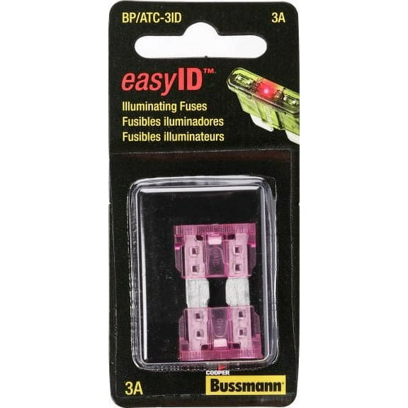 Bussmann BP/ATC-3ID EasyID Illuminating Blade Fuse, 5PK, Automotive Electrical Parts and Accessories