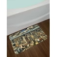 thumbnail image 2 of Urban Bath Mat, Melbourne Cityscape Modern Australia Architecture Buildings Metropolis Dramatic Sky, Non-Slip Plush Mat Bathroom Kitchen Laundry Room Decor, 29.5 X 17.5 Inches, Multicolor, Ambesonne, 2 of 2