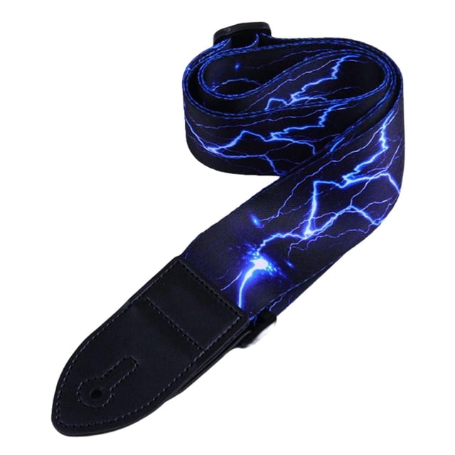 Correa de guitarra de cuero Y poliéster Sunnimix 2 Pulgadas ancho Estampado Clásico Colorido