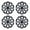 14 inch- Black & Sliver Lacquer, variant on 4PCS 14" Universal Hubcaps Snap-On ABS Material 14 inch Wheel Rims Cover for Toyota Nissan Hyundai Honda BYD KIA Tesla and More Models(Matte Black)