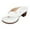 White, variant on Mostsola Flip Flops for Women Boho Flower Heeled Sandals Slip on Dress Shoes Summer Casual Heels
