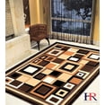 thumbnail image 5 of Handcraft Rugs-Modern Contemporary Living Room Rugs-Abstract Carpet with Geometric Pattern-Brown/Beige/Ivory/Chocolate 5x7 feet, 5 of 5