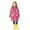 A2-Hot Pink, variant on Sopiago Toddler Boy Girl Raincoat Kids Color Block Button Rain Jacket Boys Girls Waterproof Windbreaker Jacket With Hood (White,8-9 Years)