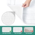 thumbnail image 4 of Alfombra de baño HOMEIDEAS, 2 piezas, supersuave y absorbente, color blanco, 4 of 7