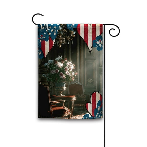 Double-Sided God Bless America Garden Flag - 12x18 Inch Patriotic Religious Yard Decor, All-Season Outdoor Banner for Home & Church Entry