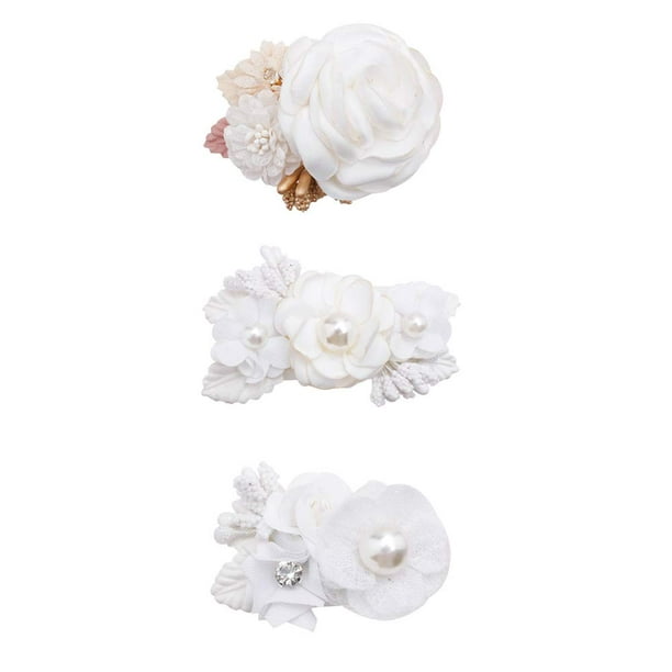Pinzas para el pelo BFNAAGirl Flower Baby Girl con forma de caimán, 3 unidades