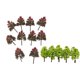 thumbnail image 1 of 30 / paquete de árboles modelo mixtos, 8 cm / 3,15 pulgadas, 9,5 cm / 3,74 pulgadas, árboles a , paisaje de trenes modelo, árboles de Yotijar  Disposición pintada Árbol de juguetes, 1 of 10