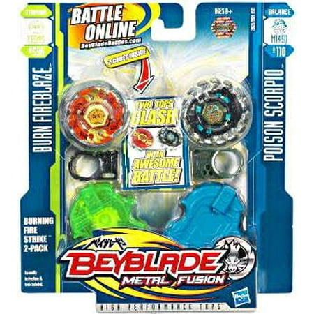 Beyblade Metal Fusion Battletop Faceoff: Burning Fire Strike 2-Pack - Walmart.com