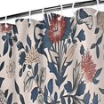 thumbnail image 3 of Pioneer Flower Floral Print Pattern Shower Curtain 36"x72" ,Bathroom Decorative Shower Curtains Set with 12 Hooks,Modern Waterproof Washable Shower Curtain, 3 of 6