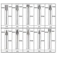 thumbnail image 5 of Juego de 10 limas de carburo de 3x6 de doble grano de acero de tungsteno para rectificado eléctrico., 5 of 5