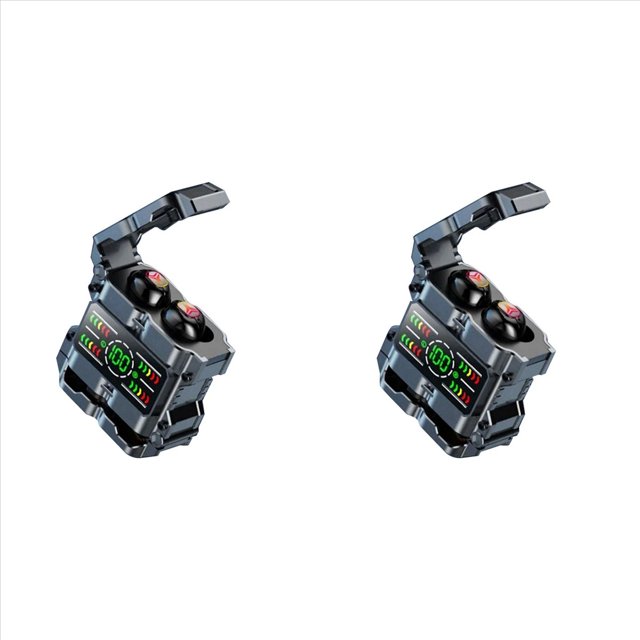 2X M60 Mecha Auriculares InaláMbricos Bluetooth Auriculares con CancelacióN de Ruido TáCtil HD EstéReo Deportes Auriculares para Juegos A Prueba de AguaB