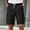Black, variant on Mens Mid Rise Army Green Cargo Casual Shorts, Drawstring Waist Side Pocket Durable Outdoor Travel Bottoms White XL