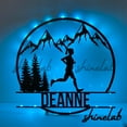 thumbnail image 2 of Shinelab Female Trail Running Metal Sign LED Wall Art, Custom Running Medal Wall Decor, Sport Lover Gift 11273, 2 of 3