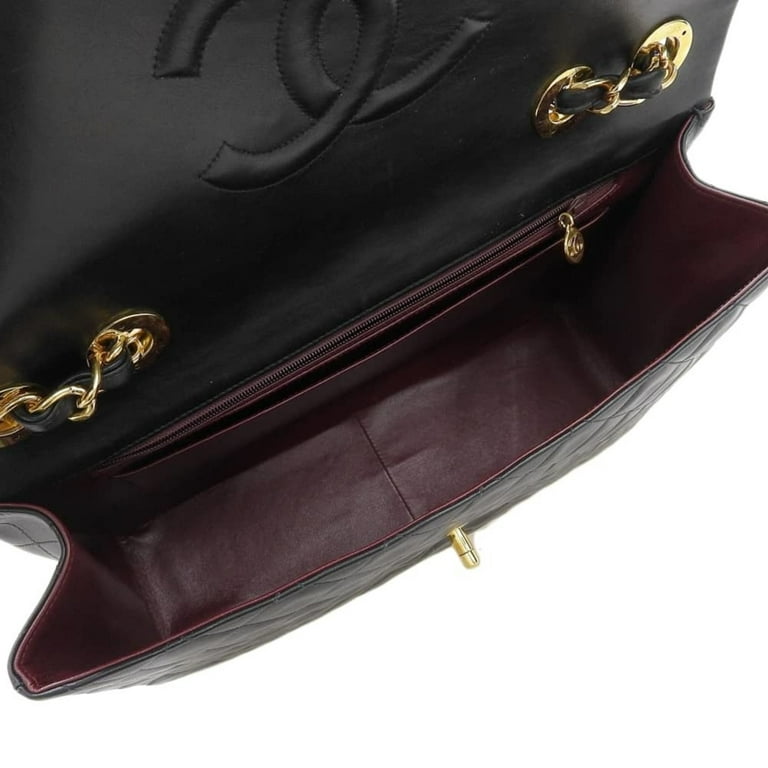 CHANEL ブラックレザー バッグ CHANEL ブラック レザーハンドバッグ CHANEL 黒レザー