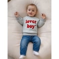 thumbnail image 6 of BemeyourBBs Toddler Baby Boy Girl Valentine Sweatshirts Outfit Lover Boy Embroidery Long Sleeve Stripes Pullovers Tops, 6 of 9